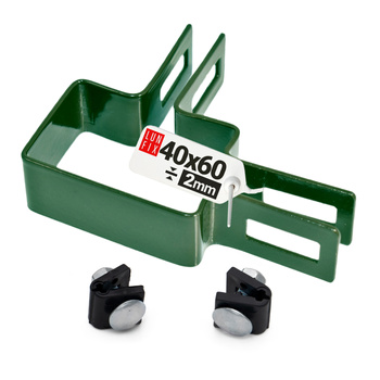 Příchytka plotového panelu rohová 40x60mm zelená