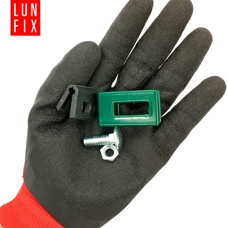 Příchytka plotového panelu zelená