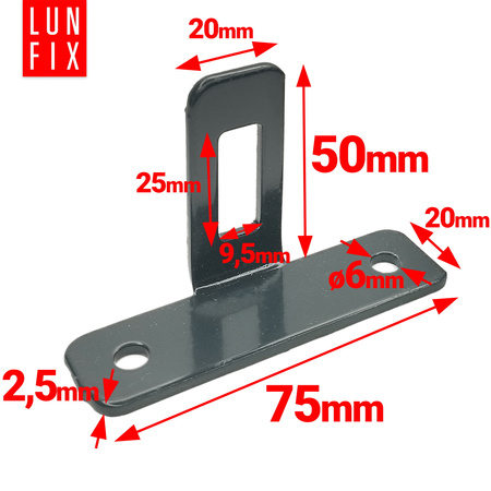 Příchytka typu T na plotové panely šedá 1ks.