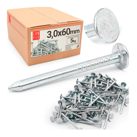 Hřebíky na lepenku 3x60 mm 5kg