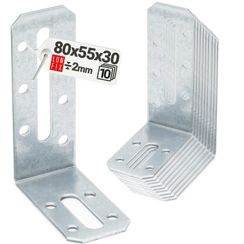 Oboustranně nastavitelný úhelník KRD3 80x55x30x2 mm 10 ks.