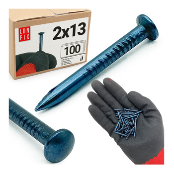 Kalené hřebíky 2x13mm modřené 100ks.