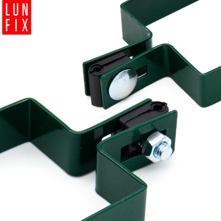 Příchytka plotového panelu průběžná 100x100mm zelená