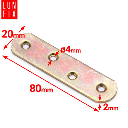 Nábytková spojka 80x20x2 LR3 10ks.
