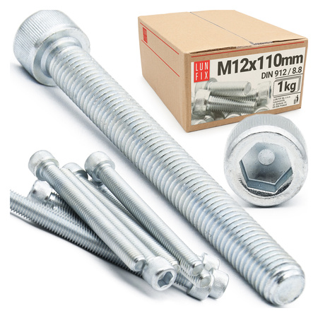 Šroub s válcovou hlavou M12x110 vnitřní šestihran DIN912 třída 8,8 1kg