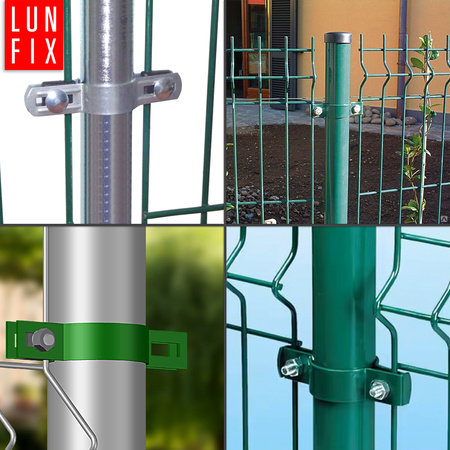 Příchytka plotového panelu průběžná fi42mm zelená