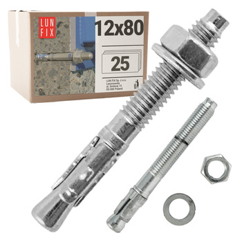 Kotva do betonu M12 80mm rozpěrná 25ks.