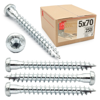 Tesařské vruty ANCHOR pro tesařské spoje 5x70 250ks.