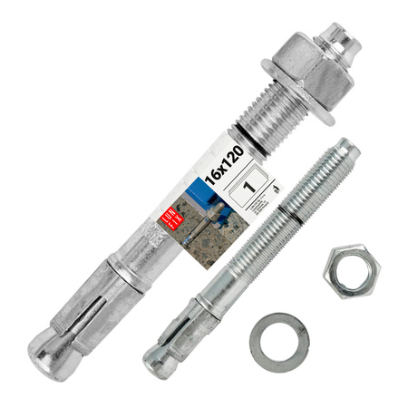 Kotva do betonu M16 120mm rozpěrná 1ks.