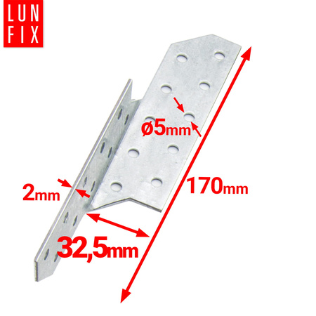 Spojka krokev/vaznice LK1 170x32,5 mm LEVÁ 1ks.