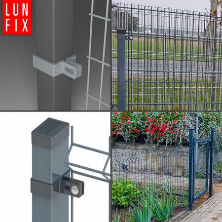 Příchytka plotového panelu koncová 40x40mm šedá