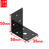 Černý montážní úhelník 50x50x35x2 1ks.
