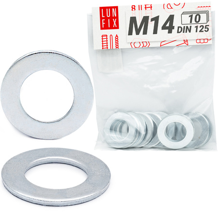 Plochá podložka M14 pozinkovaná DIN 125 10ks