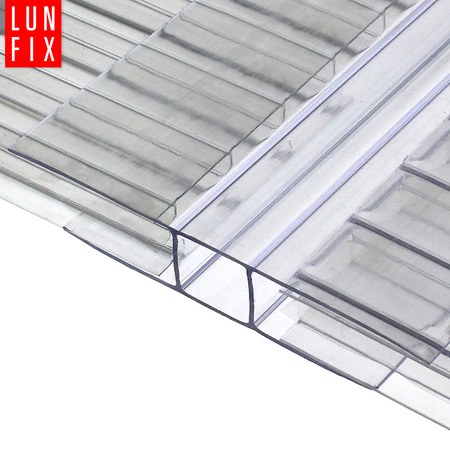 Spojovací profil H4 čirý pro polykarbonát 6m