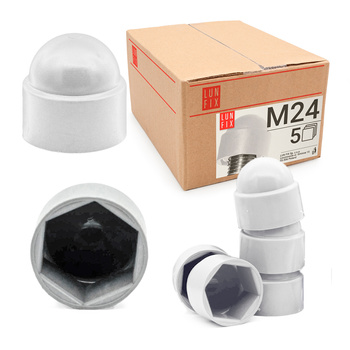 Krytka pro šrouby a matice se šestihrannou hlavou M24/36 bílá 5 ks