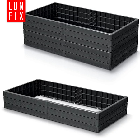 Vyvýšený zahradní záhon 150x75x25cm antracit