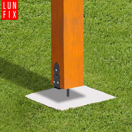 Dekorativní nastavitelná patka s týčí do betonu + šrouby