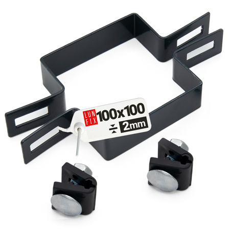 Příchytka plotového panelu průběžná 100x100mm šedá