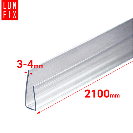 Těsnicí lišta pro polykarbonát 3-4 mm, 2100 mm
