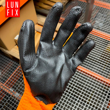 Pracovní zimní rukavice povlečené latexem 9 L 12 párů