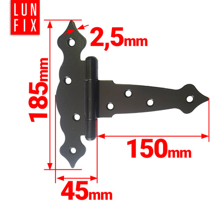 Dekorativní závěs černý 150x185x45x2,5 1ks.
