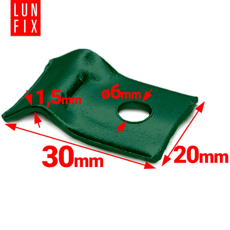 Příchytka panelu 5,5x19 zelená 100 ks.