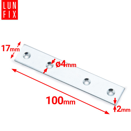 Plochá spojka 100x17x2mm LW4 10ks.