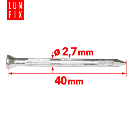 Kalené hřebíky do betonu 2,7x40 mm 1kg
