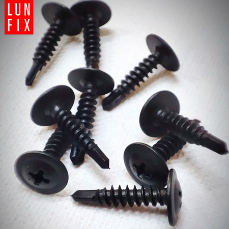 Samovrtný šroub 4,2x16 do kovu fosfátovaný s talířovou hlavou 100ks.