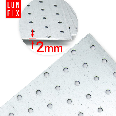 Perforovaná deska 1200x40x2 PP91 plochá tesařská spojka 1ks.
