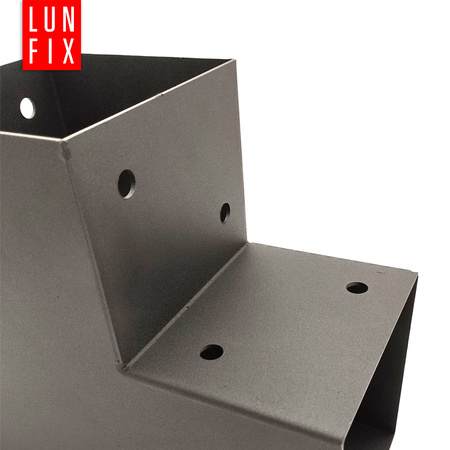 Spojka trámů T 120x120mm čtvercová podpora na hranoly 3 konci