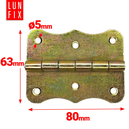 Závěs dekorativní 80x63x1,5 mm pozinkovaný 1ks.