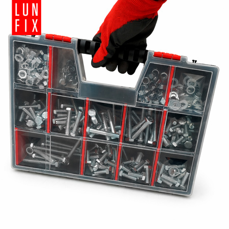 Sada šroubů, matic a podložek M12 390ks. pozink