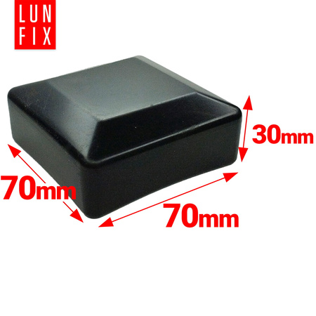 Čepička PVC na sloupek 70x70 mm černá 10ks.