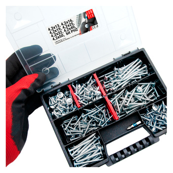 Sada šroubů na kov 290ks + koncovka PH2