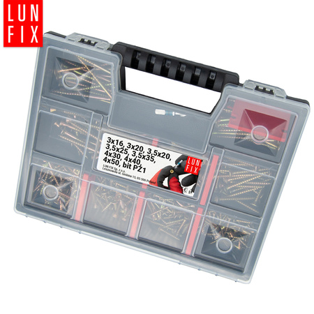 Sada montážních šroubů do dřeva 325ks + koncovka PZ1