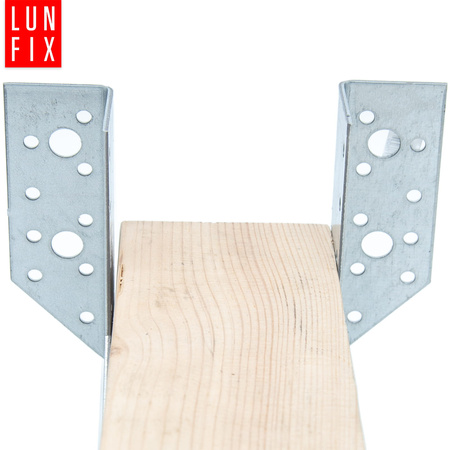 Závěs trámu 28x130 mm spojovací botka PRAVÁ + LEVÁ