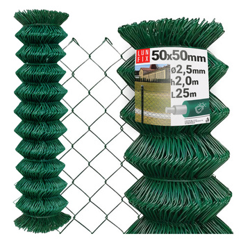 Zelené pletivo 200cm 50x50 fi 2,5mm pozinkované poplastované role 25m