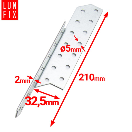 Spojka krokev/vaznice LK3 210x32,5 mm LEVÁ 50ks.