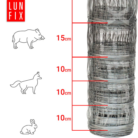 Lesnické pletivo uzlové fi2/1,6mm h1,2m 50m + skoby 100ks.