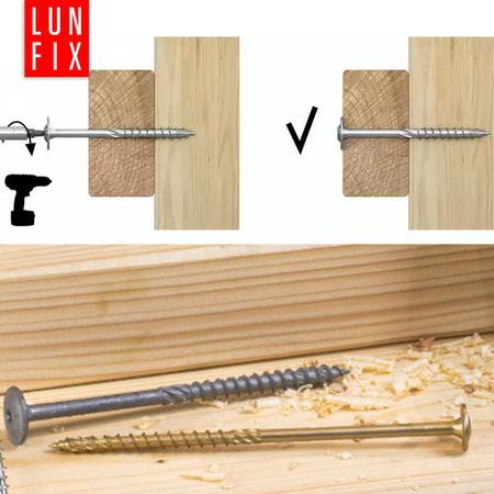 Tesařský talířový vrut 6x50 do dřeva WKCP 100ks.