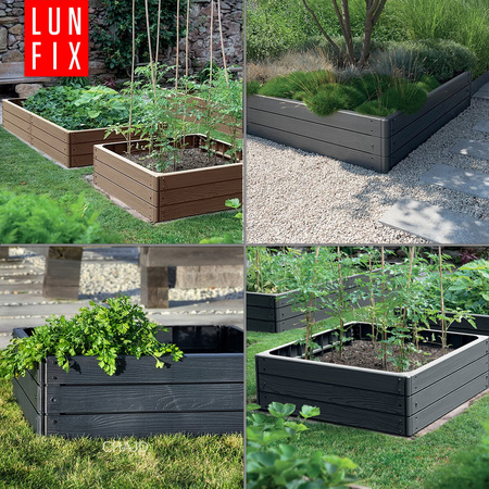 Vyvýšený zahradní záhon 150x75x25cm antracit