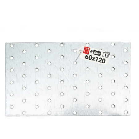 Perforovaná deska 120x60x2 PP6 plochá tesařská spojka 1ks.