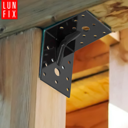 Úhelník s prolisem černý 70x70x55x2 10ks.