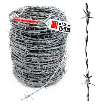 Ostnatý drát v roli 100m fi 1,5mm dvoužilový