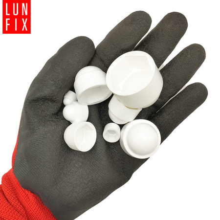 245 ks. sada bílých krytek na matice M5-M20