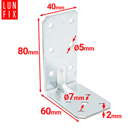 Úhelník s prolisem KPL9 lehký 80x60x40x2,0 1 ks.