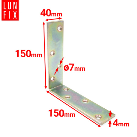 Konstrukční úhelník KB4 150x150x40x4,0 mm