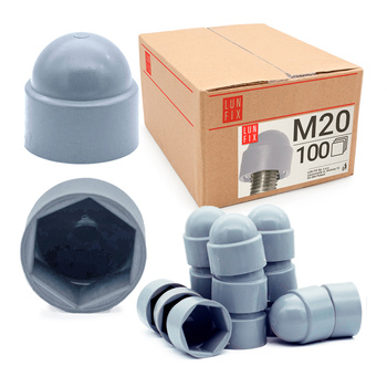 Krytka pro šrouby a matice se šestihrannou hlavou M20/30 šedá 100ks