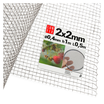 Nerezové pletivo očko 2x2 mm fi0,4mm 1000x500mm